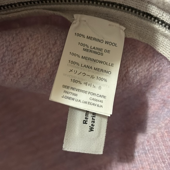 J. Crew Women's Purple Sweater - size XL - zip detail on side - 100% merino wool - Picture 4 of 6